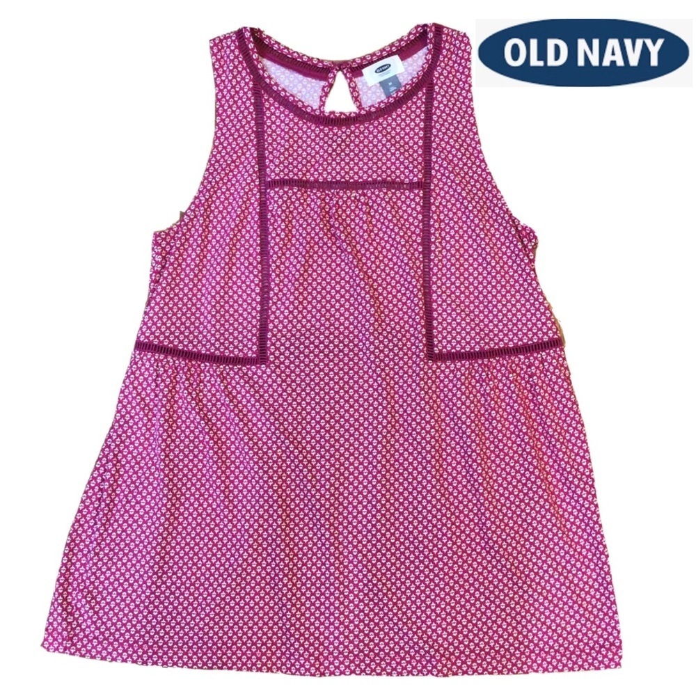 NWOT Old Navy Pink Sleeveless Floral Tank Top Med